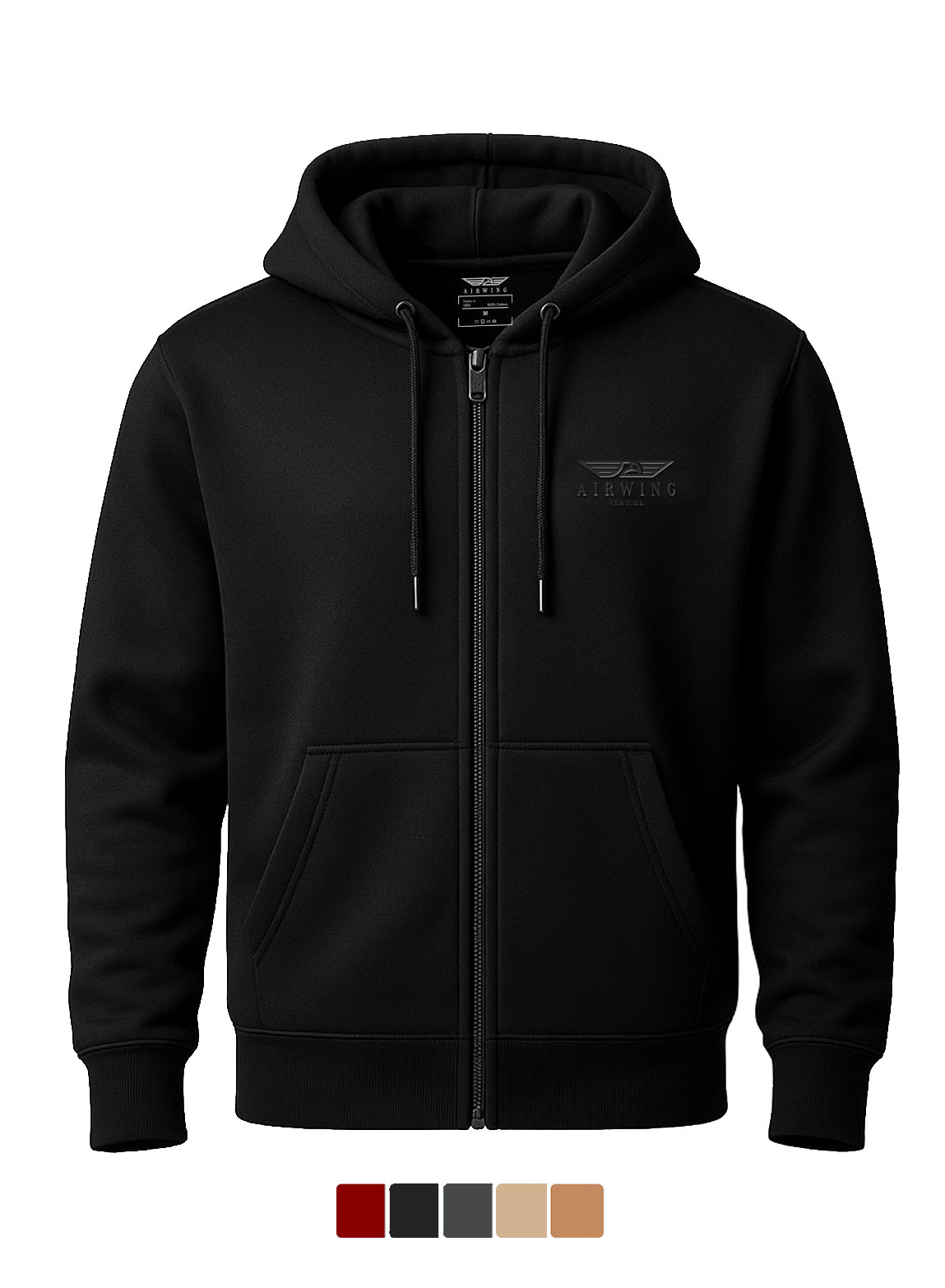 Front-FullZip_ForestGreen_Hanes